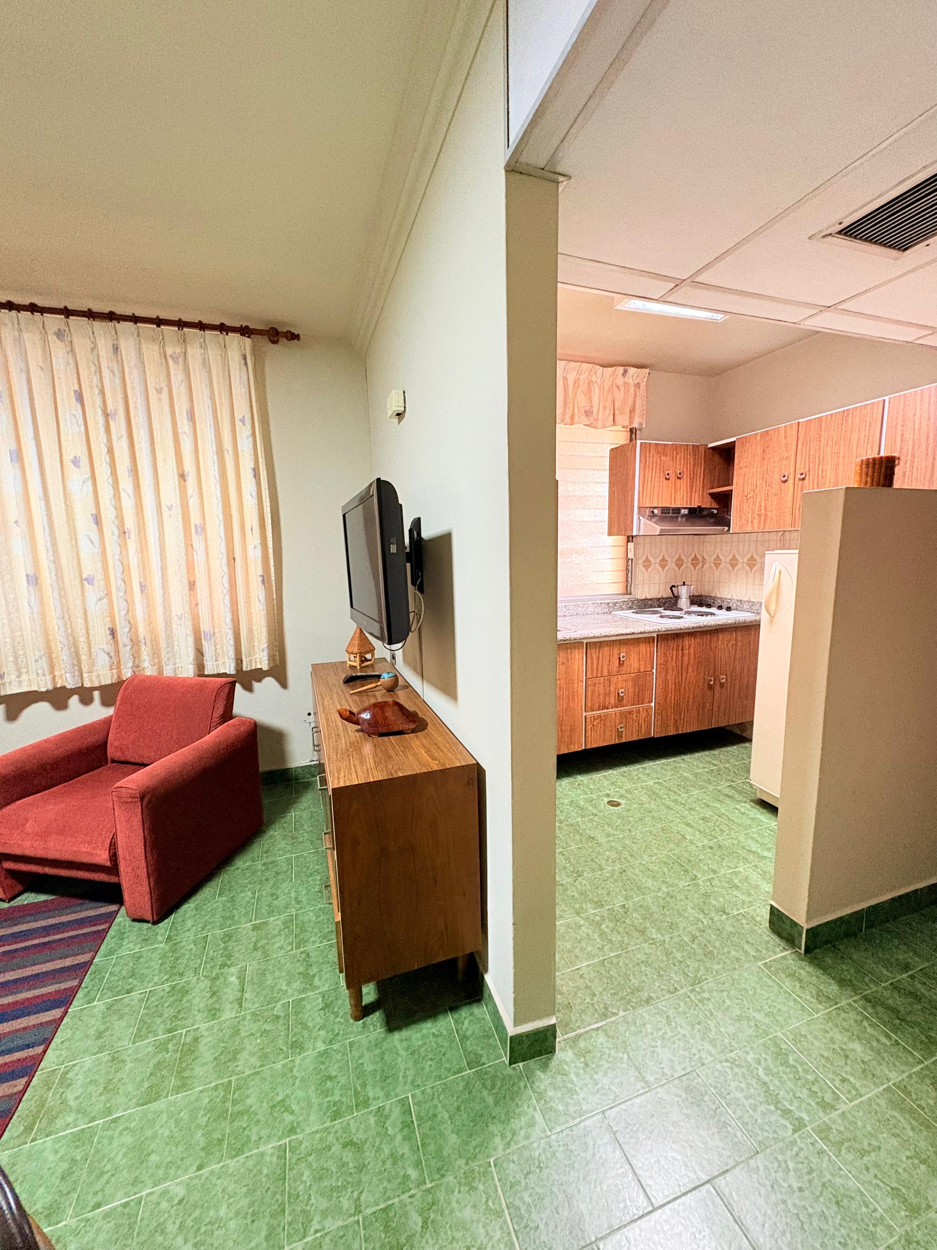 Sala de estar y cocina moderna